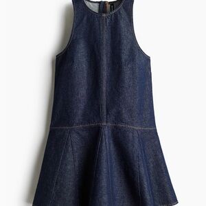 Dark Blue Sleeveless Denim Dress